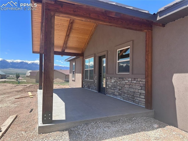 55 Kryptonite Ct, Westcliffe, CO 81252 - view of patio with a mountain view