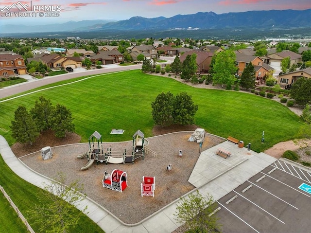 15506 Short Line Ct, Monument, CO 80132 - aerial perspective of suburban area featuring mountains