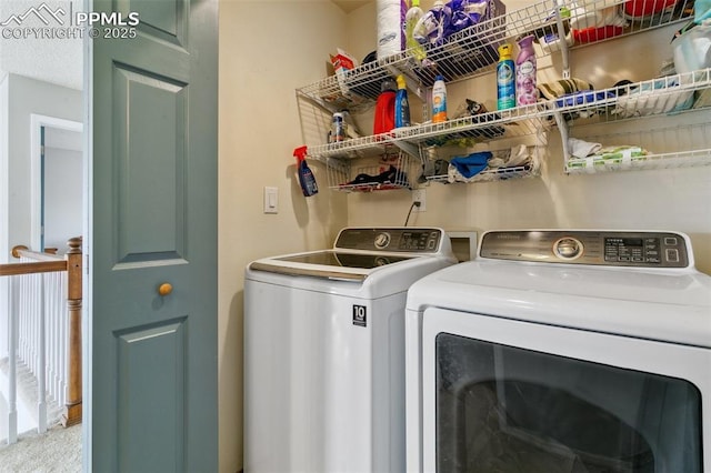 7942 French Rd, Colorado Springs, CO 80920 - laundry area with washing machine and clothes dryer