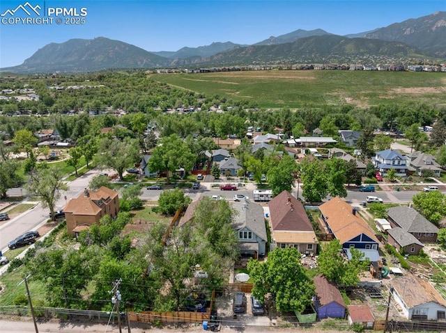 1212 W Cucharras St, Colorado Springs, CO 80904 - aerial view of residential area with a mountainous background