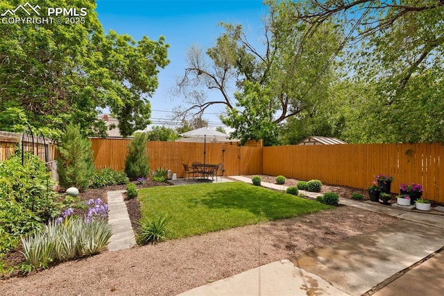 1212 W Cucharras St, Colorado Springs, CO 80904 - view of yard with a patio