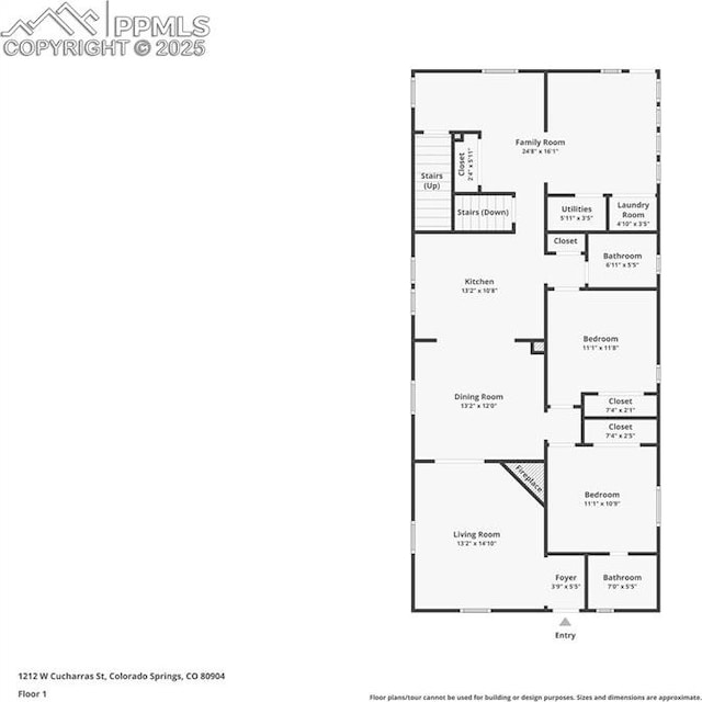 1212 W Cucharras St, Colorado Springs, CO 80904 - floor plan / room layout