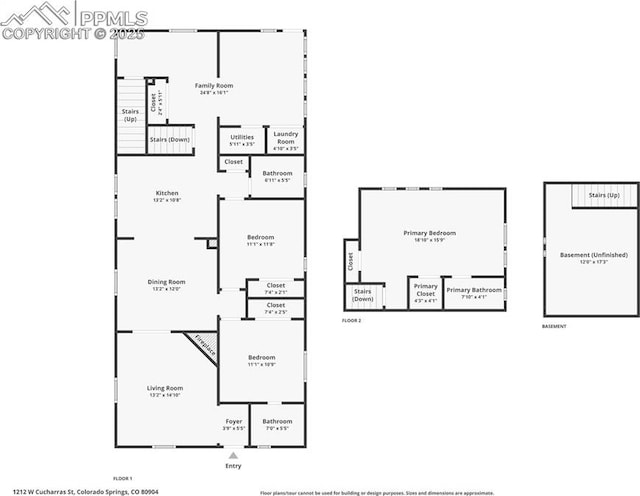 1212 W Cucharras St, Colorado Springs, CO 80904 - floor plan / room layout