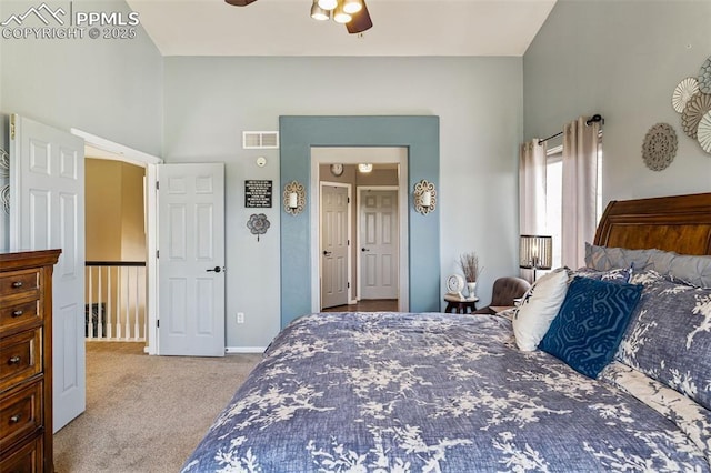 6950 Blue Mesa Ln, Littleton, CO 80125 - carpeted bedroom featuring baseboards and a ceiling fan
