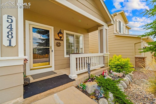 5481 Pioneer Mesa Dr, Colorado Springs, CO 80923 - doorway to property with a porch
