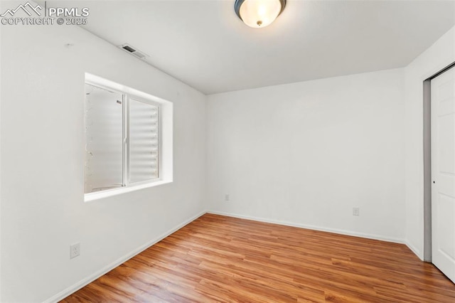 5481 Pioneer Mesa Dr, Colorado Springs, CO 80923 - unfurnished bedroom with light wood-style flooring and baseboards