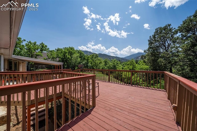 130 Cresta Rd, Colorado Springs, CO 80906 - deck with a mountain view