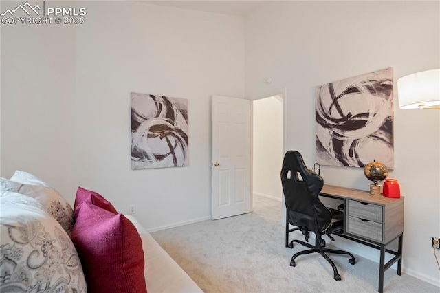 1020 Samuel Pt, Colorado Springs, CO 80906 - carpeted office with baseboards and a towering ceiling