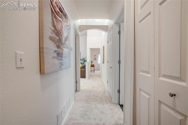 1020 Samuel Pt, Colorado Springs, CO 80906 - hallway featuring arched walkways and light colored carpet