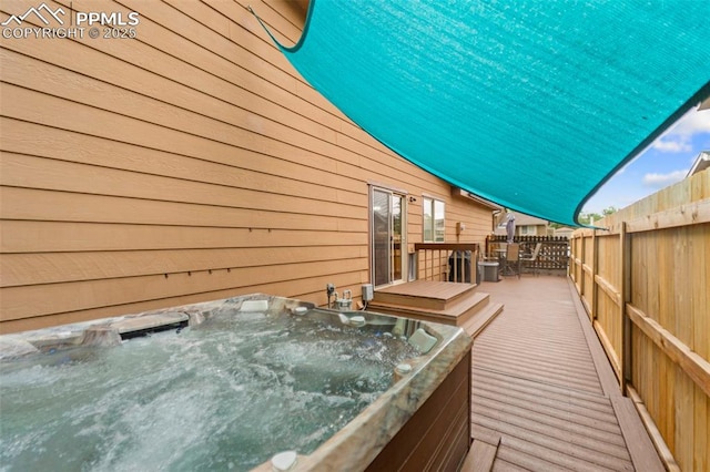 6150 Fall River Dr, Colorado Springs, CO 80918 - deck with a hot tub