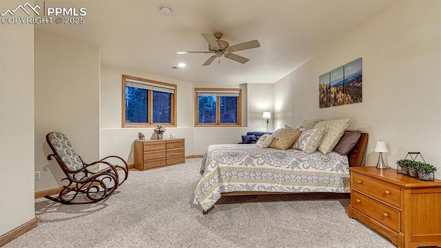 17910 Queensmere Dr, Monument, CO 80132 - carpeted bedroom featuring baseboards and ceiling fan