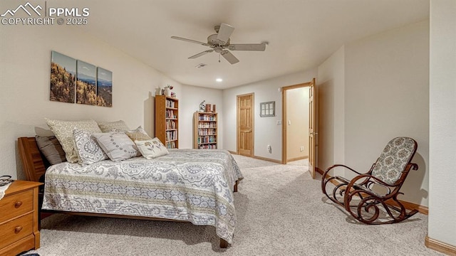 17910 Queensmere Dr, Monument, CO 80132 - carpeted bedroom featuring baseboards and a ceiling fan