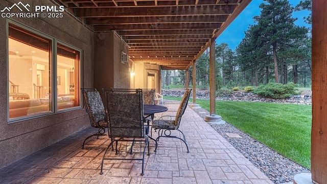 17910 Queensmere Dr, Monument, CO 80132 - view of patio / terrace with outdoor dining space