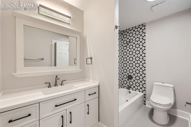 610 E San Gabriel Pl, Colorado Springs, CO 80906 - full bath with vanity, toilet, and tub / shower combination