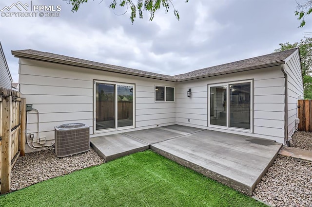610 E San Gabriel Pl, Colorado Springs, CO 80906 - rear view of property featuring central air condition unit and a patio