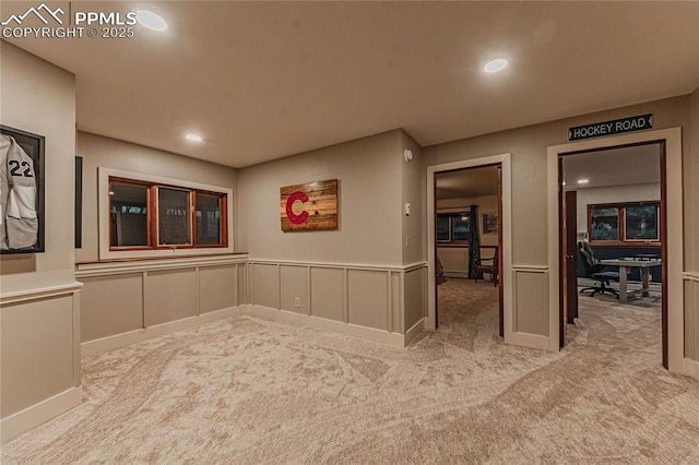 5145 Golden Hills Ct, Colorado Springs, CO 80919 - hallway with carpet and recessed lighting