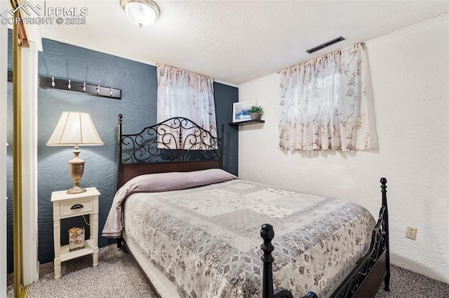 4534 Bella Dr, Colorado Springs, CO 80918 - carpeted bedroom featuring a textured wall and a textured ceiling