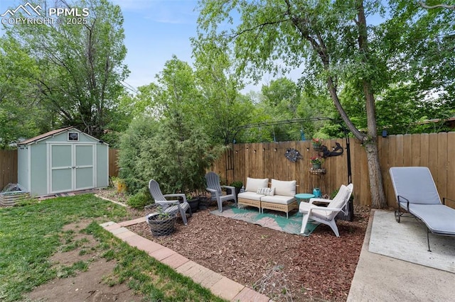 4534 Bella Dr, Colorado Springs, CO 80918 - fenced backyard with a patio and an outdoor hangout area