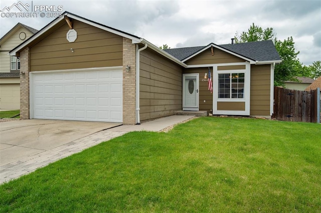 13072 Westlake Pl, Broomfield, CO 80020 - ranch-style home featuring a garage, driveway, and brick siding