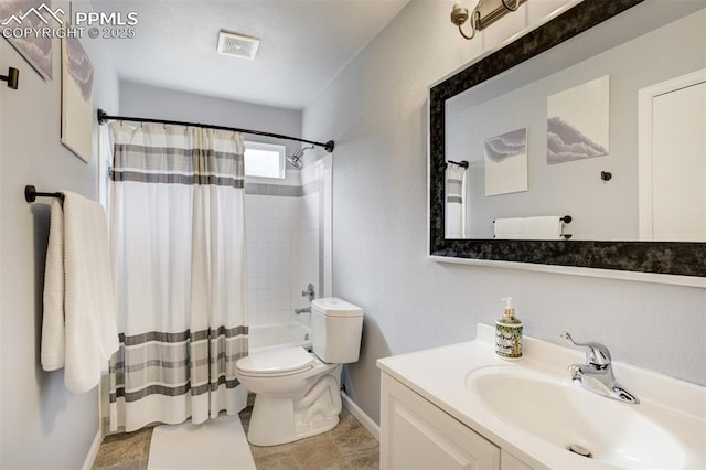 13072 Westlake Pl, Broomfield, CO 80020 - full bath with vanity, baseboards, toilet, and shower / tub combo