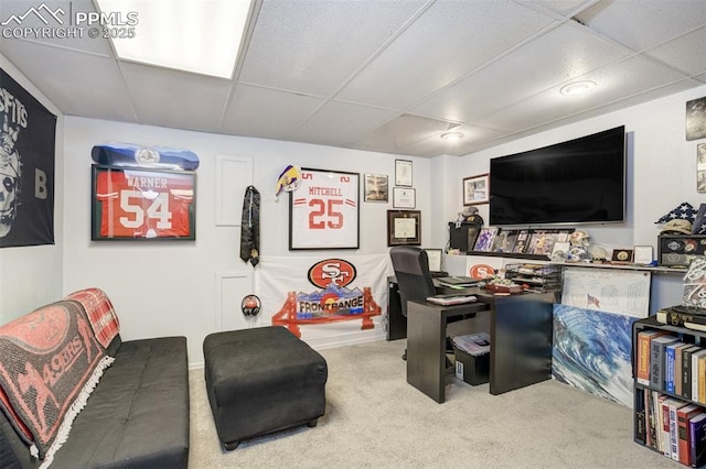 13072 Westlake Pl, Broomfield, CO 80020 - carpeted living room featuring a drop ceiling