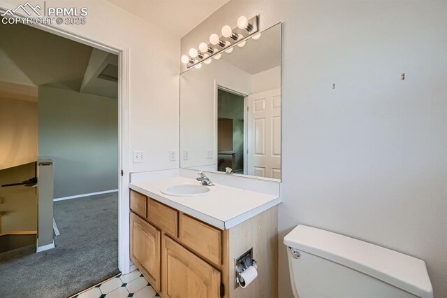 5437 Lions Gate Ln, Colorado Springs, CO 80919 - bathroom with vanity and toilet