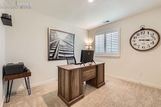 16135 Mountain Flax Dr, Monument, CO 80132 - home office with light colored carpet and baseboards