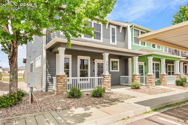 2623 Shannara Grv, Colorado Springs, CO 80951 - view of front of house featuring covered porch