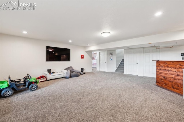 11420 Texarkanna Rd, Peyton, CO 80831 - playroom featuring carpet floors and recessed lighting