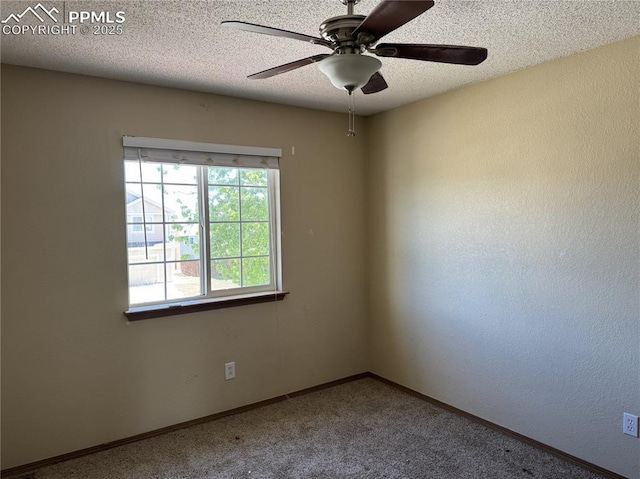 851 Legend Oak Dr, Fountain, CO 80817 - unfurnished room with carpet, a ceiling fan, and a textured ceiling