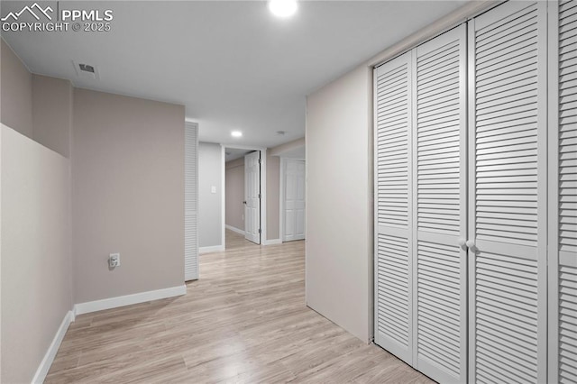 1205 Catalpa St, Pueblo, CO 81001 - hall with light wood finished floors, recessed lighting, and baseboards