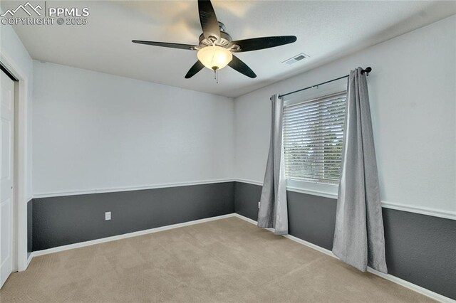 12213 Crystal Downs Rd, Peyton, CO 80831 - carpeted empty room with ceiling fan and baseboards