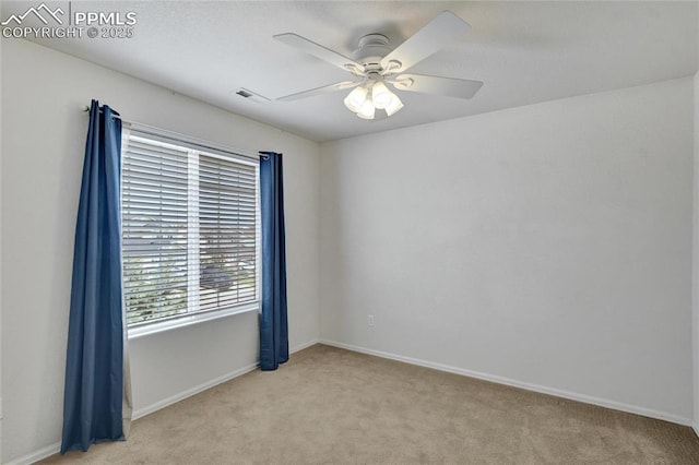 12213 Crystal Downs Rd, Peyton, CO 80831 - empty room with light colored carpet, baseboards, and a ceiling fan
