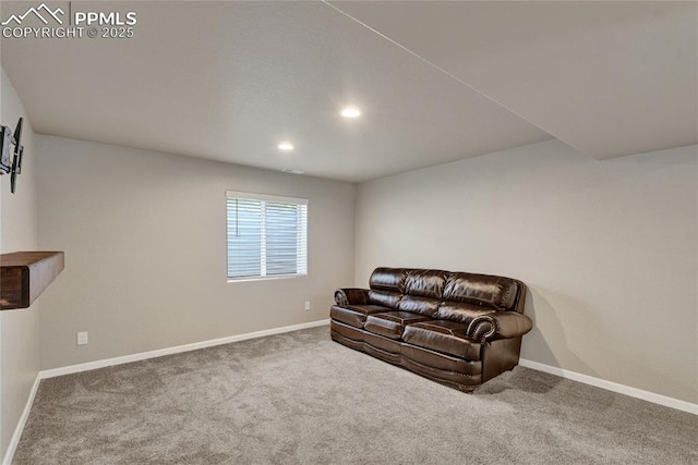 12213 Crystal Downs Rd, Peyton, CO 80831 - living area with carpet, baseboards, and recessed lighting