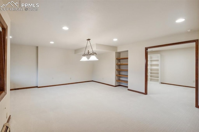 170 Salisbury Ct, Colorado Springs, CO 80906 - empty room with light carpet, recessed lighting, a baseboard heating unit, and baseboards