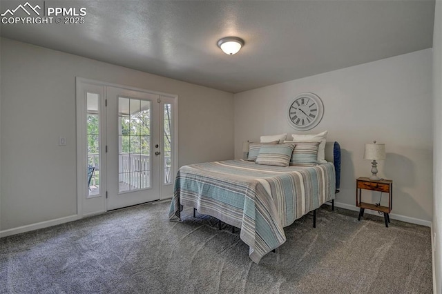 1135 Server Dr, Colorado Springs, CO 80910 - bedroom featuring access to outside, carpet floors, and baseboards
