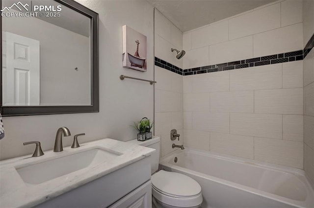 1135 Server Dr, Colorado Springs, CO 80910 - full bathroom with toilet, vanity, and bathtub / shower combination