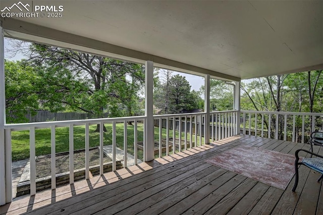 1135 Server Dr, Colorado Springs, CO 80910 - view of wooden terrace