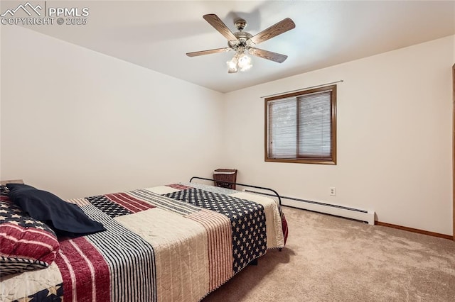 3660 E Wade Ln, Colorado Springs, CO 80917 - carpeted bedroom featuring baseboards and ceiling fan