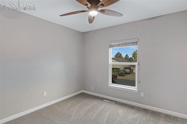 4623 Ranch Cir, Colorado Springs, CO 80918 - carpeted spare room with baseboards and ceiling fan