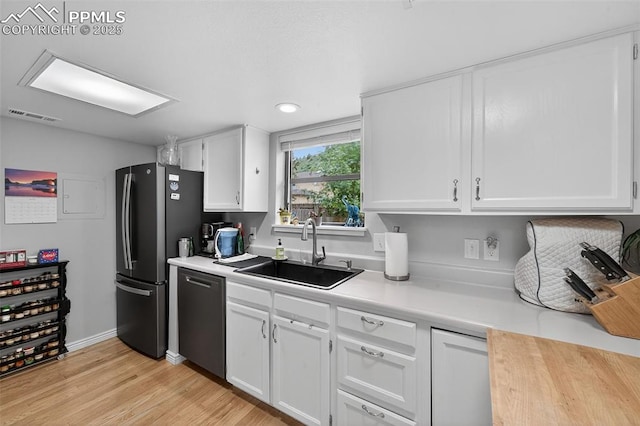 686 Echo Ln, Colorado Springs, CO 80904 - kitchen with stainless steel appliances, light countertops, white cabinets, and recessed lighting