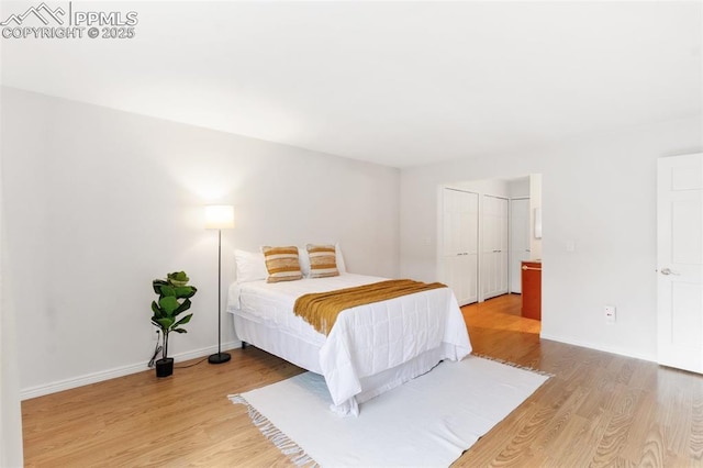942 Fontmore Rd Unit B, Colorado Springs, CO 80904 - bedroom featuring light wood-style floors, baseboards, and a closet