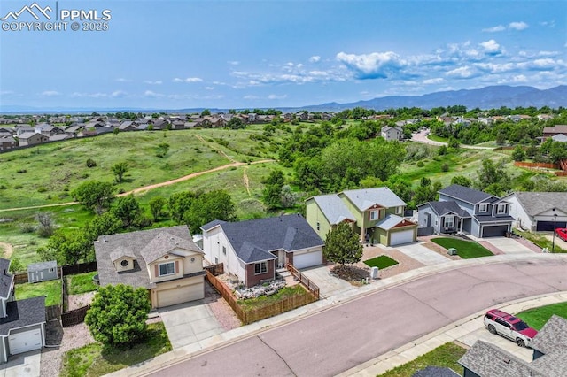 830 Winebrook Way, Fountain, CO 80817 - aerial perspective of suburban area with a mountain backdrop