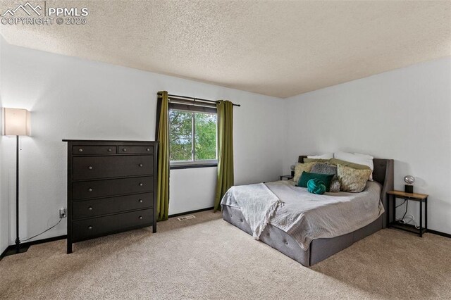 4303 W Eastcrest Cir, Colorado Springs, CO 80916 - bedroom featuring carpet, a textured ceiling, and baseboards