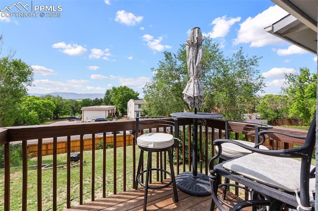 4303 W Eastcrest Cir, Colorado Springs, CO 80916 - view of wooden terrace