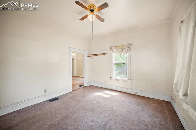 117 S Limit St, Colorado Springs, CO 80905 - carpeted empty room featuring a ceiling fan and baseboards