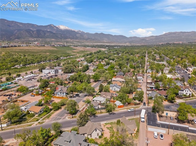 117 S Limit St, Colorado Springs, CO 80905 - aerial perspective of suburban area featuring a mountain backdrop