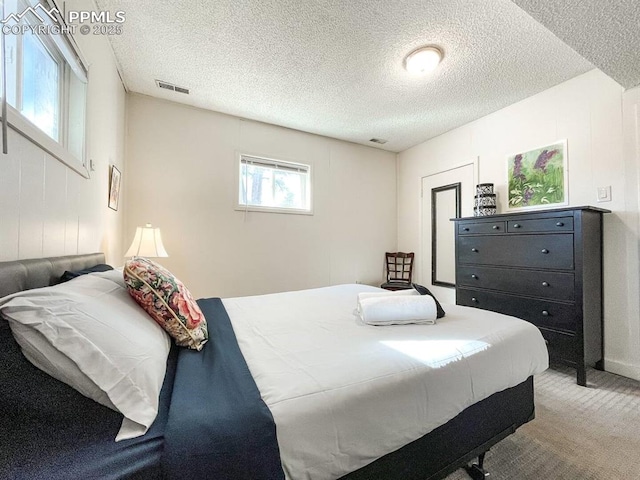 418 N Baldwin St, Woodland Park, CO 80863 - bedroom featuring light colored carpet and a textured ceiling