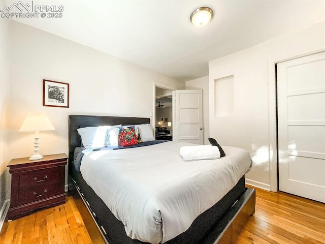 418 N Baldwin St, Woodland Park, CO 80863 - bedroom featuring light wood-type flooring