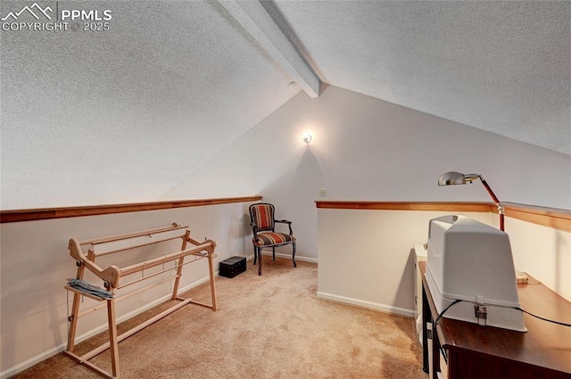 4120 Autumn Heights Dr Unit B, Colorado Springs, CO 80906 - carpeted home office featuring a textured ceiling